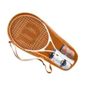 Produktbild: Wilson Roland-Garros 2026 Elite Jr 23 Starter-Kit mit Schläger, Bällen, Wasserflasche & Hülle, Komplettes Set für den angehenden Spieler, Farbe: Navy/Orange, Größe: 23
