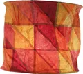 Produktbild: Runde Boho Papier Hängelampe, Lokta Papierlampenschirm Annapurna, Handgeschöpftes Papier - Sunset, Rot, Lokta-Papier, 25*28*28 cm, Asiatische Lampenschirme aus Papier & Stoff