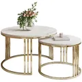 Produktbild: COUCHTISCH 2 in 1 LORI LEVANTO verchromt gold