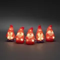 Produktbild: Konstsmide Acryl Figuren 5er Set Weihnachtsmann Garten Deko Figuren IP44 40 LEDs