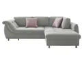 Produktbild: luma-home Ecksofa 17003, mit Bettfunktion B250/T190/H84 cm, Liegefläche 179x190 cm, Ottomane rechts, Wellenunterfederung, Mikrofaser Grau