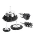 Produktbild: S&R Drahtbürsten für Bohrmaschine 5-teilig, 1 Set