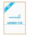 Produktbild: PHOTOLINI Bilderrahmen 40x60 Holz MDF Natur, Bilderrahmen 60x40 natur, picture frame 40x60 mit bruchsicherem Acrylglas zum Aufhängen, Rahmen 60x40 mit extra Zubehör - für Fotos & Poster
