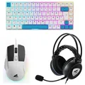 Produktbild: Sharkoon 3-in-1 Gaming Bundle weiß bestehend aus SGK50 S3 PBT Gaming Tastatur, SGM35 Gaming Maus und SGH10 Gaming Headset