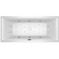 Produktbild: RIHO Stiell Square Rechteck-Badewanne, Version rechts, mit Bliss-System, Einbau, mit Ab- und Überlaufgarnitur, 2-Sitzer, weiß, B100012005, Ausführung: 170x75x50cm, ohne Kopfkissen/Licht