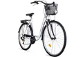 Produktbild: bergsteiger Cityrad Florenz 28 Zoll Damenfahrrad mit Korb, Beleuchtung, ab 160 cm, 7 Gang Shimano Tourney RD-TY21 Schaltwerk, Kettenschaltung, V-Bremsen