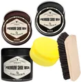 Produktbild: SPARSET Schuhkrem Schwarz/Braun +Schuhwachs farblos + Polierbürste + Schwamm