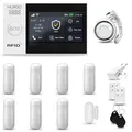 Produktbild: HUXGO® HXA007 Alarmanlage Haus WiFi + GSM mit Sirene | Tuya Smartlife App | Alarm System mit Drahtloser Fenstersensor, 7X Bewegungsmelder | Alarmanlage für Wohnung, Garage