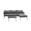 Produktbild: Outdoor Gartenlounge IPANEMA - 240cm - anthrazit - Aluminium Teakholz wetterfest