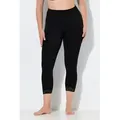 Produktbild: Ulla Popken Feinstrumpfhose Strumpf-Capri Spitzensaum Oberschenkel-Schutz schwarz 58/60