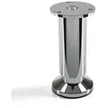 Produktbild: SO-TECH® Möbelfuß ALPHA, belastbar bis 250 kg, höhenverstellbar bis 15 mm, (1-St), Höhe 120 mm, Aluminium, Chrom poliert silberfarben Ø 3.8 cm x 12 cm