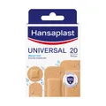 Produktbild: Hansaplast Universal Wundpflaster | Wasserabweisend | Starke Klebkraft | Nicht verklebende Wundauflage | Atmungsaktive Universal Pflaster | 20 Stück