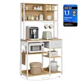 Produktbild: Küchenregal mit Steckdosen, Standregal, 40 x 100 x 180,4 cm, Backregal, verst...