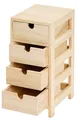 Produktbild: Schubladenturm mit 4 Schüben, Kommode Holzkommode Aufbewahrung