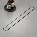 Produktbild: Duschrinne, Befliesbar Duschrinne extra flach 80 cm, Edelstahl Bodenablauf Komplettset mit Siphon Haarsieb