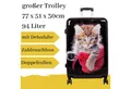 Produktbild: MONOPOL® Hartschalen-Trolley großer Hartschalentrolley mit Katze schwarz, 94 Liter