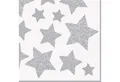 Produktbild: ti-flair Papierserviette, Servietten Papier 33x33cm mit Sternen Motiv 20 Stück Weiß / Silber