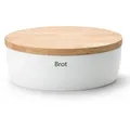 Produktbild: Continenta Brottopf oval mit Holzdeckel 36 x 23 x 13,5 cm