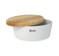 Produktbild: Continenta Brotkasten Brottopf 36x23x13 cm weiß, Keramik