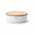 Produktbild: Continenta Brottopf oval mit Holzdeckel, L, Keramik, Weiß, 36 x 23 x 13.5 cm