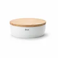 Produktbild: Continenta Brottopf oval mit Holzdeckel, L, Keramik, Weiß, 36 x 23 x 13.5 cm