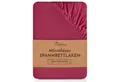 Produktbild: NatureMark Spannbettlaken Mikrofaser Spannbetttuch, Polyester, Gummizug: rundum, viele Größen und Farben Markenware, 180x200cm, Bordeaux rot