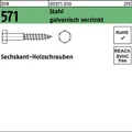 Produktbild: 25x Sechskantholzschraube DIN 571 12 x 280 Stahl galvanisch verzinkt