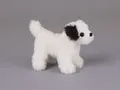 Produktbild: Kösen Stofftier Hund weiß-schwarz stehend 11 cm