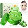 Produktbild: 60 Stück Aloe Vera Augenpads gegen Augenringe, Hyaluronsäure-Augenpflaster gegen Augenringe, Falten, Schwellungen und Tränensäcke