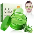 Produktbild: 60 Stück Aloe Vera Augenpads gegen Augenringe, HyaluronsäureAugenpflaster geg...