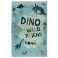 Produktbild: Tesso Living Kinderteppich BONNY Spielteppich bedruckt, Kinderzimmer, verschiedene tolle Motive, Rechteckig, Hüpfkästchen, Dinos, Straßenteppich, Tiere der Welt grün 195 cm x 280 cm