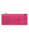 Produktbild: Logitech G PRO X RAPID Tastatur TKL Hintergrundbeleuchtung USB QWERTZ Deutsch Tastenschalter: Linear pink (920-013248)