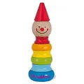 Produktbild: Eichhorn 100005055 - Steckfigur, Kasper, 5 Ringe mit Steckkopf und Hut, 17,5cm, 8-tlg., 100% Birkenholz Bunt