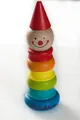 Produktbild: Eichhorn Steckfigur Kasper, Stapelfigur, 5 Ringe mit Steckkopf und Hut, 17,5cm