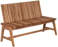 Produktbild: Mr.Deko Gartenbank Leeds 130cm Holzbank Outdoor klappbare Rückenlehne Teak