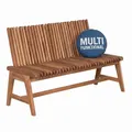 Produktbild: Gartenbank Holz Holzbank massiv Sitzbank mit/ohne Rückenlehne Teakholz