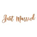 Produktbild: partydeco Girlande, Girlande Just Married 77x20cm Papier Hochzeit Rosegold rosa