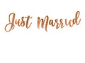Produktbild: Partydeco Banner Just Married Rosegold