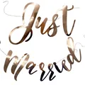 Produktbild: Schriftzug Just Married rosegold Banner Hochzeit Dekoration Hänger Hochzeit Deko