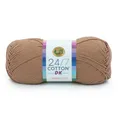 Produktbild: Lion Brand Yarn 24/7 Cotton DK, merzerisiertes Doppelstrick-Baumwollgarn zum Stricken, Häkeln, leichte Kleidungsstücke, Kakao, 1 Packung