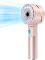 Produktbild: COZOME Handventilator Akku Aufladbar, Mini Stark Ventilator mit 7000 rpm Hohe Geschwindigkeit, Kleiner Metall USB Taschenventilator, Tragbar Turbo Hand Ventilatoren für Strand, Geschenk Damen