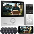 Produktbild: Somikon Türsprechanlage: WLAN-Full-HD-Video-Gegensprechanlage mit 17,8-cm-Touchscreen (7