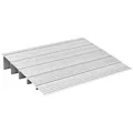 Produktbild: COSTWAY Auffahrrampe, verstellbar, rutschfest, bis zu 317kg, 13cm Höhe silberfarben 66,5 cm x 86,5 cm x 13 cm
