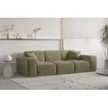Produktbild: Sofa Designersofa CELES PREMIUM 3-Sitzer in Stoff Opera Velvet Olivgrün - Grün
