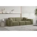 Produktbild: Sofa Designersofa Celes Premium 3-sitzer In Stoff Opera Velvet Olivgrün