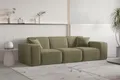 Produktbild: Sofa Designersofa CELES PREMIUM 3-Sitzer in Stoff Opera Velvet Olivgrün