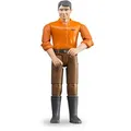 Produktbild: bruder Spielfigur bworld 60007, ab 4 Jahre, Mann mit hellem Hauttyp und brauner Hose, 10,7 cm