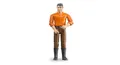 Produktbild: bruder 60007 - bworld Mann mit hellem Hauttyp und brauner Hose - 1:16 Spielzeugfigur, Bauer, Landwirt, Bauernhof, Mensch