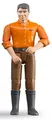 Produktbild: Bruder 60007  Bworld Figur Mann  mit hellem Hauttyp braune Hose Stiefel 1:16