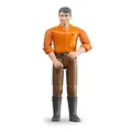 Produktbild: Bruder 60007 bworld - Mann, brünett mit brauner Hose Spiel-Figur Spielzeug NEU